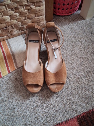 Vagabond peep toe wedge - vagabond, shoe